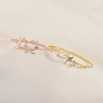 Custom Name Bracelet, Personalized Name Bracelet, Customize Your Bracelet, Girlfriend Wife Gift, Name Gift Jewelry - Gold Silver Rose