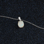 White Opal Necklace, Beautiful Opal pendant, October Birthstone, Opal Jewelry, Opal Pendant, Dainty Necklace, Girlfriend Gift Necklace