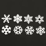 Wooden Christmas Ornaments, Christmas Tree Decorations, White Snowflake Ornaments for Christmas, Hanging Tree Decoration, Holidy Decor