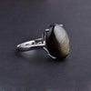 Black Obsidian Silver Ring - Protection Ring - Gemstone Jewelry - Gemstone Ring - Unisex Ring - Protection Stone Ring - Birthstone Ring