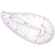 4 Pcs Pattern Making Ruler Set Tailor Fashion Measuring Kit Clear Sewing Drawing Ruler Sleeve Arm French Curve Cutting Ruler Paddle Wheel