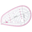 4 Pcs Pattern Making Ruler Set Tailor Fashion Measuring Kit Clear Sewing Drawing Ruler Sleeve Arm French Curve Cutting Ruler Paddle Wheel