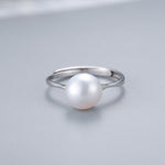 Minimalist Pearl ring - Simple - Free shipping - Sterling Silver - Graduation - Dainty ring -Thin ring - Delicate - Stacking ring - Birthday