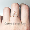 Initial Ring, Letter Ring, Gold Initial Ring, Silver Initial Ring, Custom Initial Ring, Bridesmaids Rings, Wedding Gifts, Personalized Ring