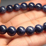 สร้อยข้อมือไพลินธรรมชาติ เครื่องประดับหินเกิดเดือนกันยายน ของขวัญสำหรับผู้หญิง ของขวัญแม่ เครื่องประดับไพลินสีฟ้า สร้อยข้อมือคริสตัล สร้อยข้อมืออัญมณี