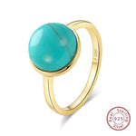Turquoise ring, Silver Ring, Gold Ring, December Birthstone Jewelry, Statement Turquoise Ring, Boho Ring, Dainty Simple Stackable Gemstone