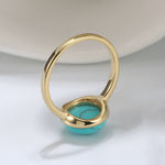 Turquoise ring, Silver Ring, Gold Ring, December Birthstone Jewelry, Statement Turquoise Ring, Boho Ring, Dainty Simple Stackable Gemstone