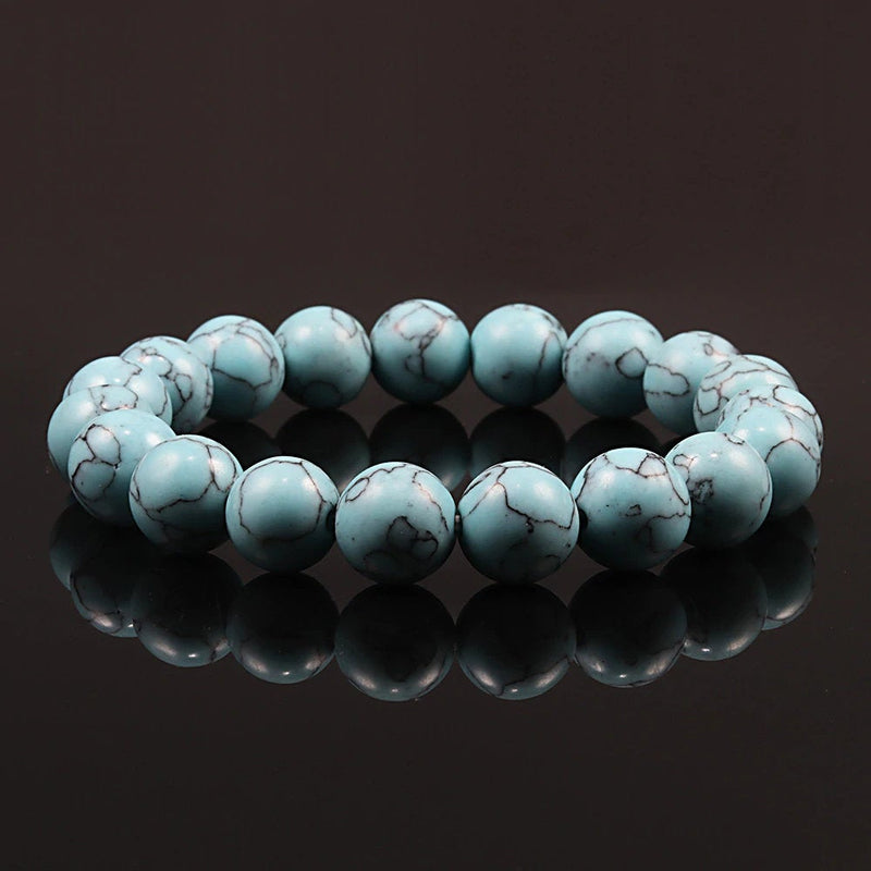 Turquoise Bracelet , Birthstone Bracelet , Blue Stone Bracelet , Boho Bracelet , Gypsy Bracelet , Cowboy Bracelet , Beaded Bracelet, Mala