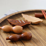 Leaf Chopstick Rest - Wooden Chopstick Holder - Cute Japanese Chopstick Stand - Serving Utensils - Table Decor - Restaurant Decoration