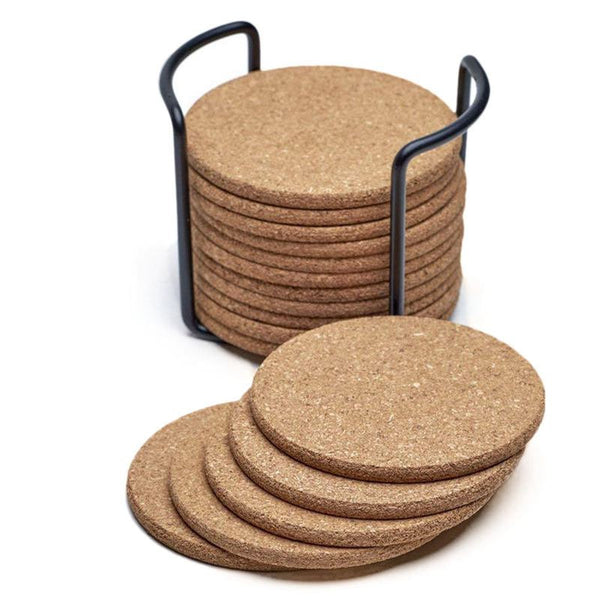 Round cork coasters, Set of 6 pcs, Trivets for Hot Tea Coffee Mug Circle Shaped, Housewarming Gift Drink Coaster Craft Eco Friendly Supplies