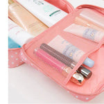 กระเป๋าเครื่องสำอางสีชมพู - กระเป๋าใส่เครื่องสำอาง - ที่เก็บเครื่องสำอาง - กระเป๋าใส่ของใช้ส่วนตัว - อุปกรณ์จัดระเบียบของใช้ส่วนตัวสำหรับผู้หญิง - กระเป๋าเดินทางขนาดใหญ่ - กระเป๋าซิปใส่เครื่องสำอาง