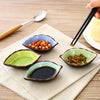 Ceramic Leaf Dish, Sauce Holder, Japanese Sushi Restaurant Supplies, Sauce Dish, Soap Jewelry Storage Ring Spoon Rest Trinket Decoration