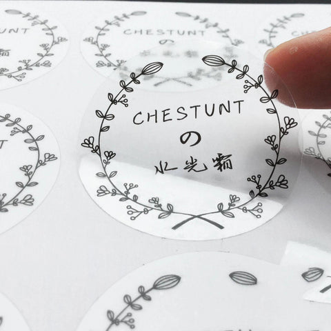100 Custom Round Stickers - Custom Labels - Round Labels - Custom Clea ...