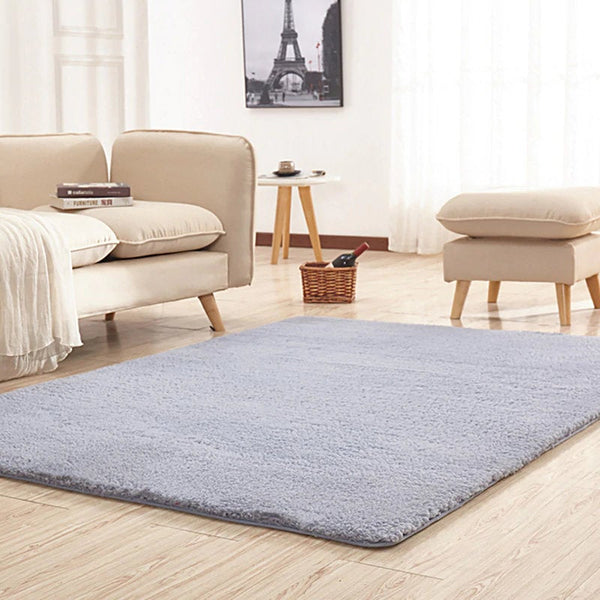 Floor Rugs Simple Plain Carpet Rectangle Rug - Bedroom Living Room Decor - Housewarming Gift - Floor Mat - Soft Thick Fur - Decoration
