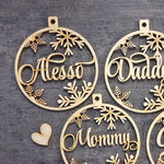 Custom Ornaments, Personalized Christmas Tree Decorations, Custom Wooden Ornaments for Christmas, Hanging Tree Decoration with Your Name