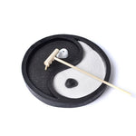 Zen Garden - Meditation Tabletop  Desktop Zen Sand Garden for Office Home, Yin Yang Zen Garden Kit - Black/White - Rake, Sand, Rock