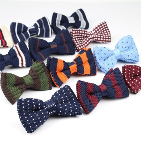 Bow Tie, Mens Bowtie, Knitted Bow Tie, Wedding Bow Tie, Groomsmen, Grooms Bow Tie, Adult Youth Teenage Boy Kids Toddler, Gift for Him