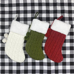 Christmas Stocking,  Christmas Gift Embroidered Family Stocking, Holiday Knit Christmas Stocking Embroidered, Knit Stocking, Needlepoint
