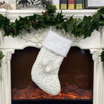 Christmas Stocking,  Christmas Gift Embroidered Family Stocking, Holiday Knit Christmas Stocking Embroidered, Knit Stocking, Needlepoint