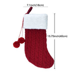 Christmas Stocking,  Christmas Gift Embroidered Family Stocking, Holiday Knit Christmas Stocking Embroidered, Knit Stocking, Needlepoint