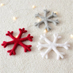Wool Felt Christmas Ornaments, Christmas Tree Decorations, Snowflake Star Ornaments for Christmas, Hanging Tree Decoration, Holidy Decor