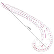 4 Pcs Pattern Making Ruler Set Tailor Fashion Measuring Kit Clear Sewing Drawing Ruler Sleeve Arm French Curve Cutting Ruler Paddle Wheel