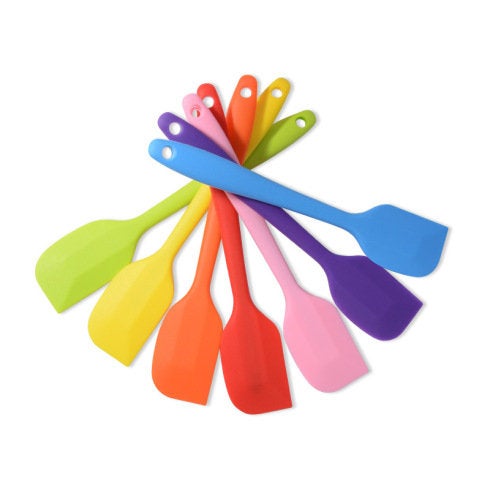 Silicone Spatula, Heat Resistant Seamless Rubber Spatula Cake Cooking Tool Silicone Mixing Scraper for Cooking, Baking Multicolor Kitchen