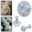 3Pcs/Set Snowflake Cookie Cutter Fondant Cake Decorating Plunger Sugarcraft Cutter Mold Tools Christmas Xmas Gift Cake Decorating Tools