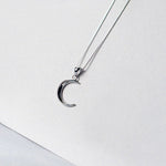 Moon Necklace - Crescent Moon Necklace - Dainty Silver Moon Pendant -  Delicate Necklace - Dainty Necklace - Gift for Her - Celestial