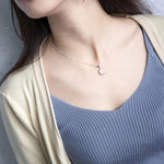 Moon Necklace - Crescent Moon Necklace - Dainty Silver Moon Pendant -  Delicate Necklace - Dainty Necklace - Gift for Her - Celestial