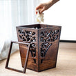 Wooden Trash Can, Wooden Kitchen Trash Cans, Dustbin, Wooden Trash Bin, Wooden Garbage Can, Wooden Wastebasket, Wooden Garbage Bin, Garbage Container