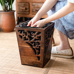 Wooden Trash Can, Wooden Kitchen Trash Cans, Dustbin, Wooden Trash Bin, Wooden Garbage Can, Wooden Wastebasket, Wooden Garbage Bin, Garbage Container
