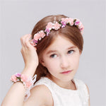 Flower crown, White Flower Girl Crown, Flower Headband, Flower Crown Wedding, Flower Wreath for Hair, Bridesmaid Flower Crown Kids Children