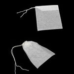 Empty Fabric Tea Bags with String - Eco Friendly Disposable Herb Lavender Pouch Loose Leaf Tea Infuser Strainer Drawstring Filter