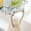 Sink Hanging Storage Rack Stainless Steel Holder Faucet Clip Bathroom Kitchen Dishcloth Clip Shelf Drain Dry Towel Soap Organizer