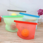 Silicone Vacuum Food Sealer Bags Wraps Fridge Food Storage Container 1.5 Litres - Vacum Sealing Bag - Refrigerator Frozen Bag Fresh Fruit
