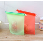 Silicone Vacuum Food Sealer Bags Wraps Fridge Food Storage Container 1.5 Litres - Vacum Sealing Bag - Refrigerator Frozen Bag Fresh Fruit
