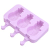 Ice Cream Mold - Silicone Frozen Juice Maker Mold - 4 Cell - Ice Cream Making Supplies - Dessert Cooking Supplies Paw Feet Snowman
