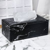 Tissue Box Cover - Marble Design Decor Tissue Box Holder - Rectangular Tissue Box - Bedroom Decor - Napkin Box Decoration