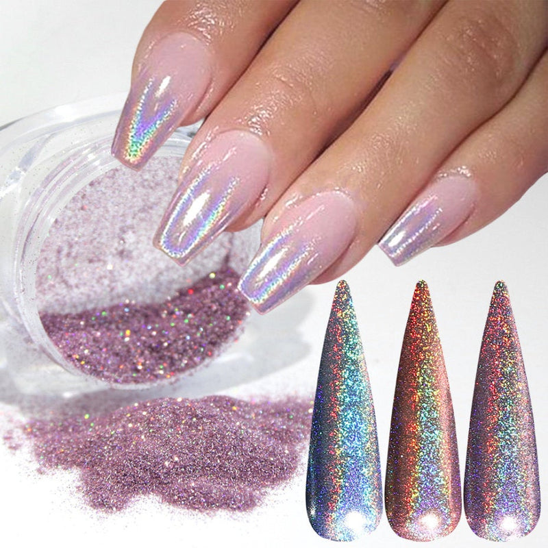 Nail Glitters, Loose Glitter, Holographic Custom Mix, Nail Glitter, Nail Art, Powder Dust Shimmer Decoration,Assorted  Chameleon Shimmer