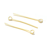 100pcs Gold Wholesale Ball Headpins - Gold Ball Head Pins Ball End  - Wholesale Jewelry Findings Jewelry Making Supplies Bulk Lot 20 30 mm