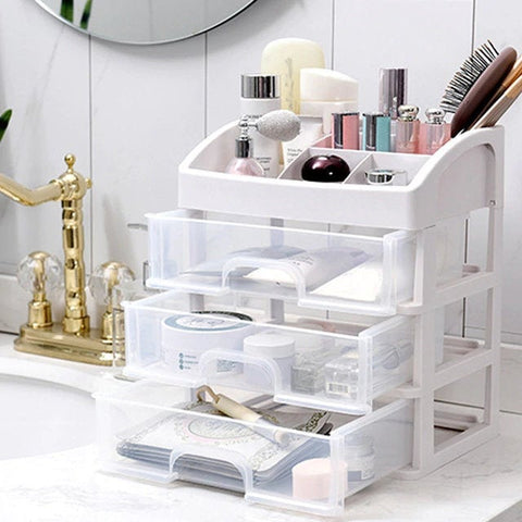 Desktop Makeup Organizer, Cosmetic Storage Box Organizer, Jewelry Drawer Container, Makeup Vanity, Desk Organizer, Toiletry Bathroom Storage