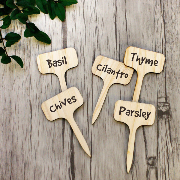 20 pieces Set, Plant Markers, Plant Label, Garden Stakes, Herb Marker, Bamboo Garden Markers, Wooden Markers, Plant Tags, Bulk Succulent Tag