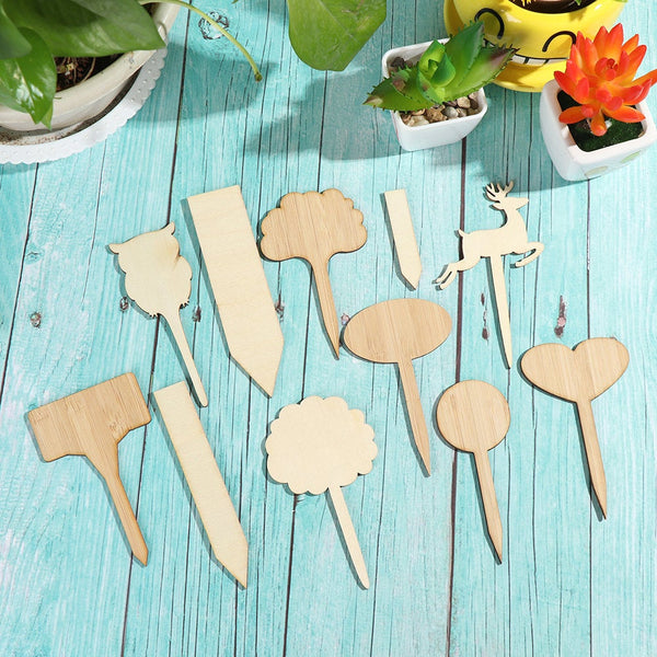 Heart Plant Markers, Plant Label, Garden Stakes, Herb Marker, Bamboo Garden Markers, Wooden Markers, Plant Tags, Bulk Succulent Tag