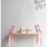 Wooden Hanging Shelf, Nursery Shelves, Small Floating Shelf, Swing Shelves, Baby Shower Favours For Girls, Small Wooden Wall Shelf, Decor