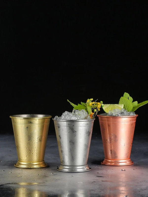 Mint Julep Cup - Mint Cocktail Metal Cup - Steel Barware Bartender Supplies