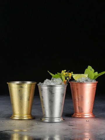 Mint Julep Cup - Mint Cocktail Metal Cup - Steel Barware Bartender Supplies