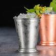 Pahar Mint Julep - pahar metalic pentru cocktail cu mentă - accesorii din oțel pentru bar, ustensile pentru barman