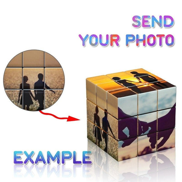 Custom Cube Puzzle Cube 3x3 - Personalized Photo Working Puzzle - Create Your Own Logo Cube - Personal Gift