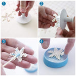 3Pcs/Set Snowflake Cookie Cutter Fondant Cake Decorating Plunger Sugarcraft Cutter Mold Tools Christmas Xmas Gift Cake Decorating Tools